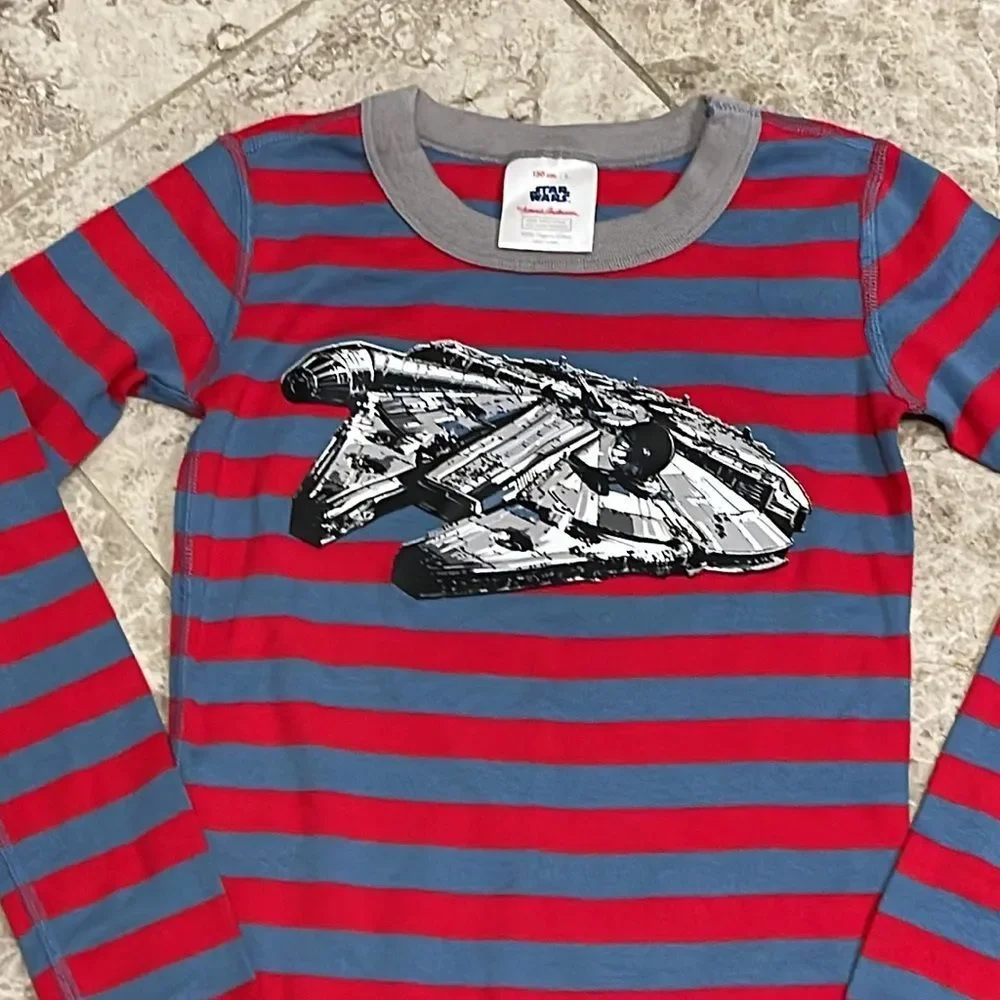 Hanna Andersson Disney Star Wars Stripe Long John Pajamas PJ Top 130